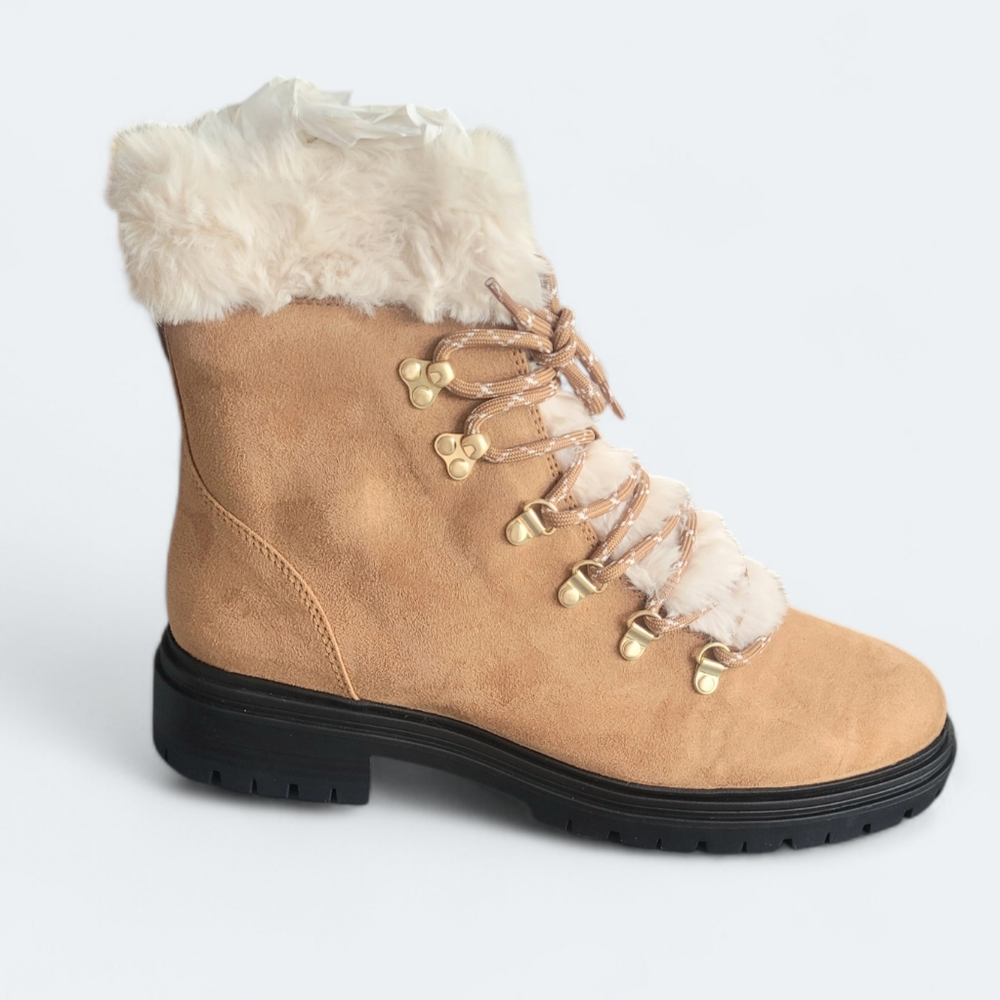 NIB J. Crew Factory Womens 10.5 Faux Fur Winter Hiking Boots
